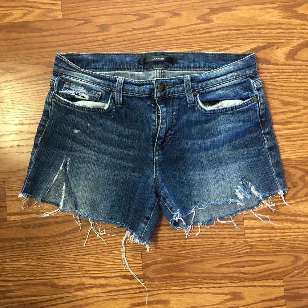 Joe's Asymmetrical Hem Cut Off Shorts